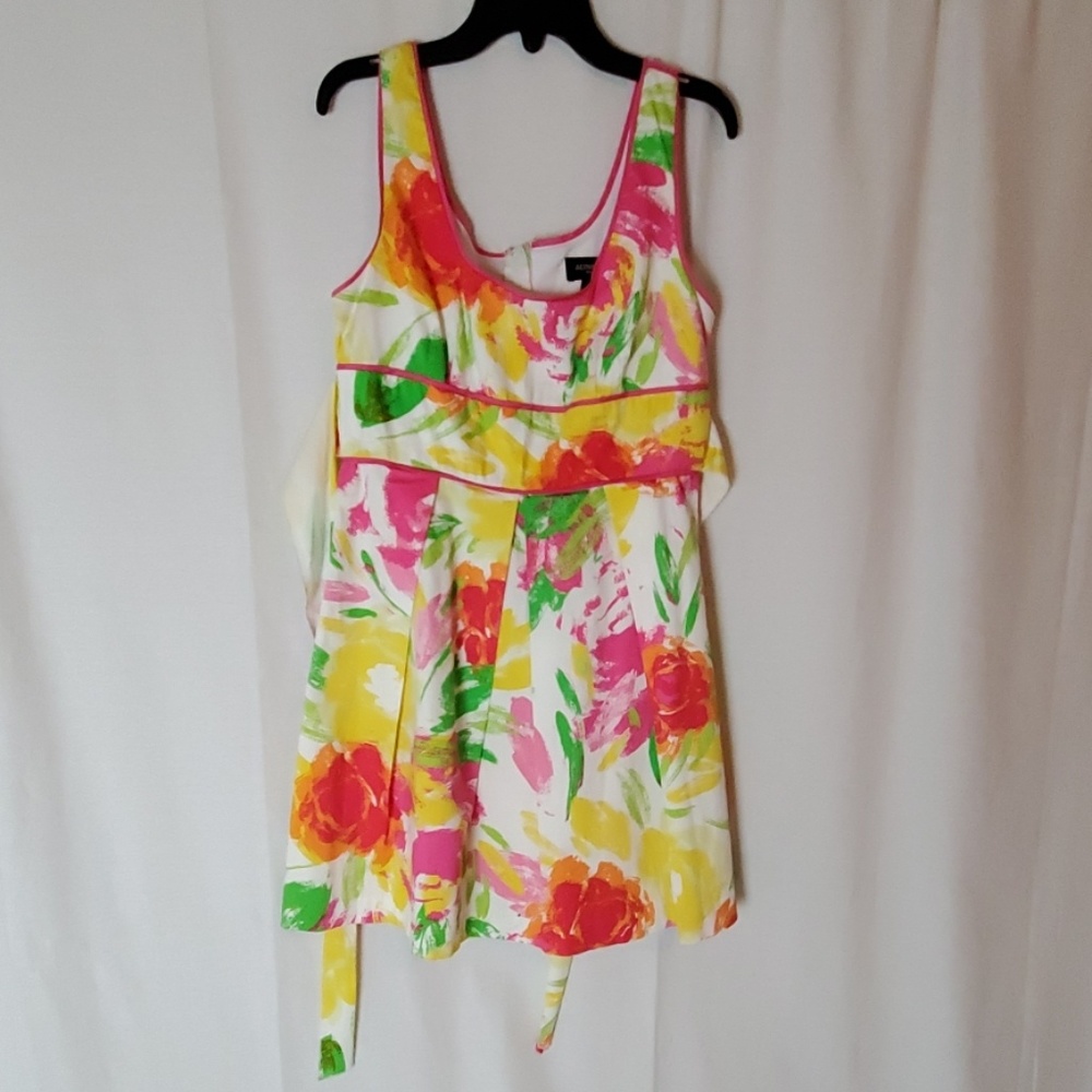 Alyn Paige colorful dress